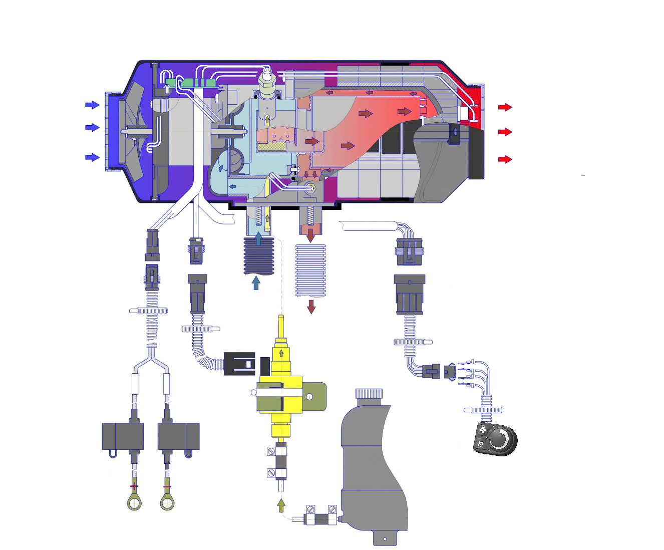 autoterm airtronic diesel heater system diagram image