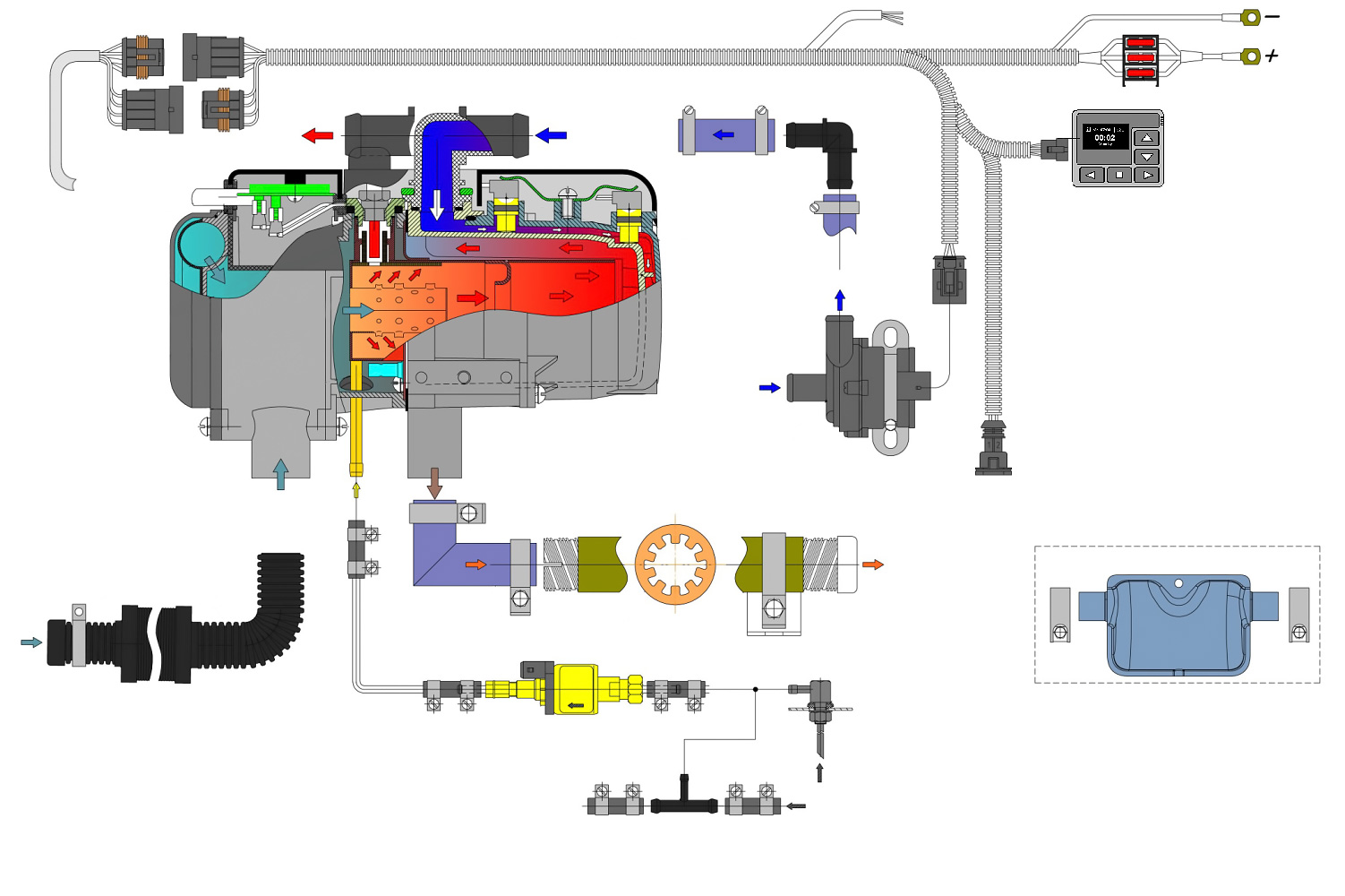 Autoterm diesel heater system diagram